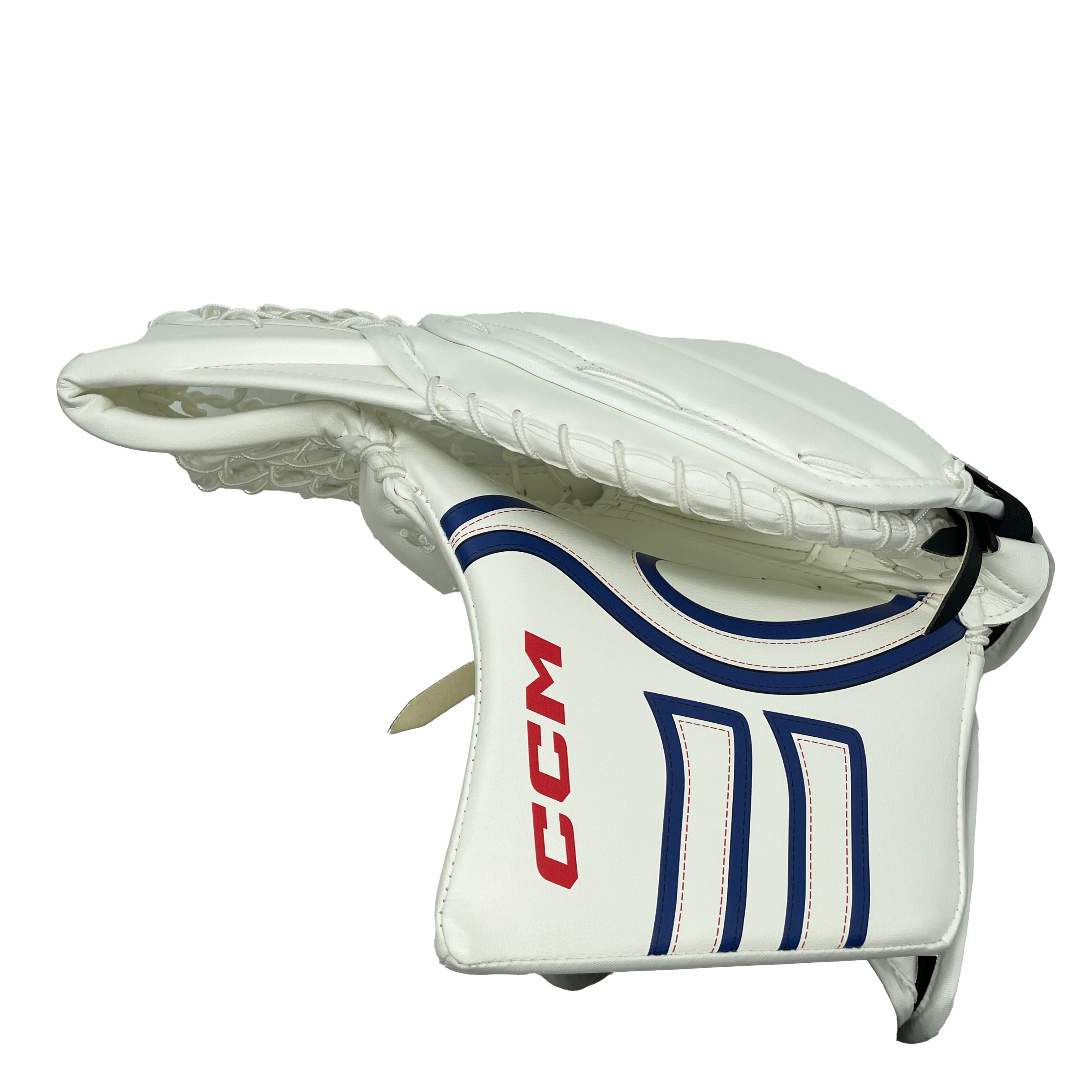 CCM Extreme Flex 6 - Gant de gardien de but Pro Stock (blanc/bleu)